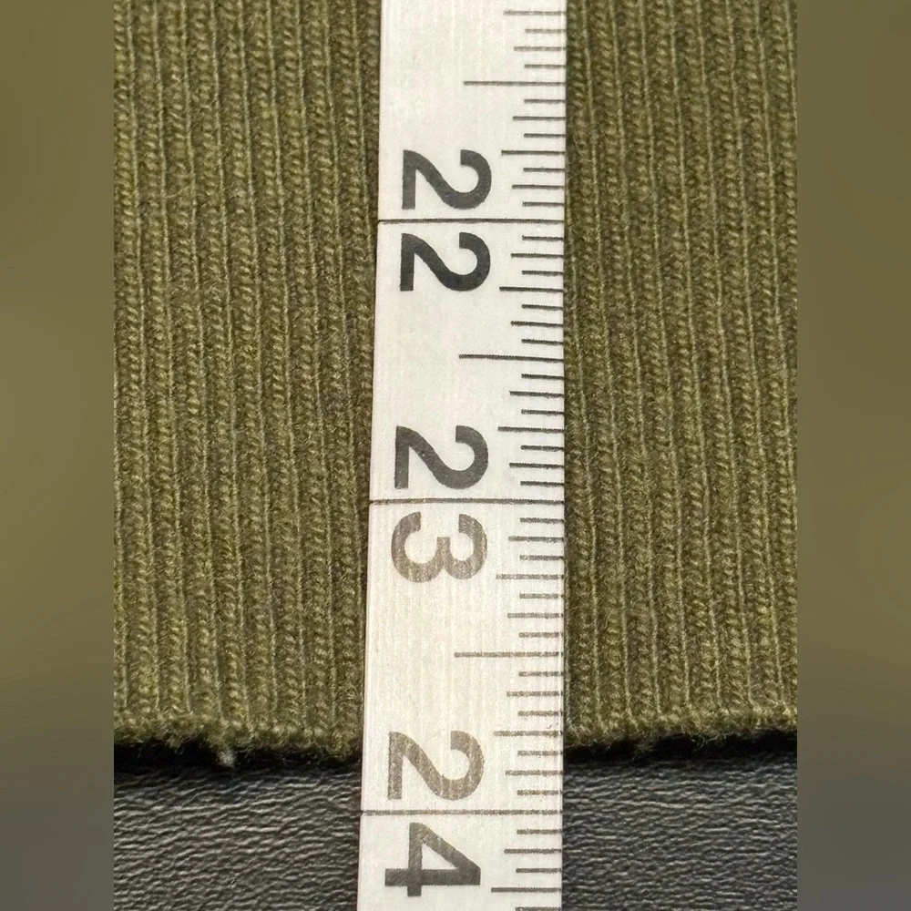 J. Crew Ruffle Sleeve Wool Blend Sweater in Olive Green size XS